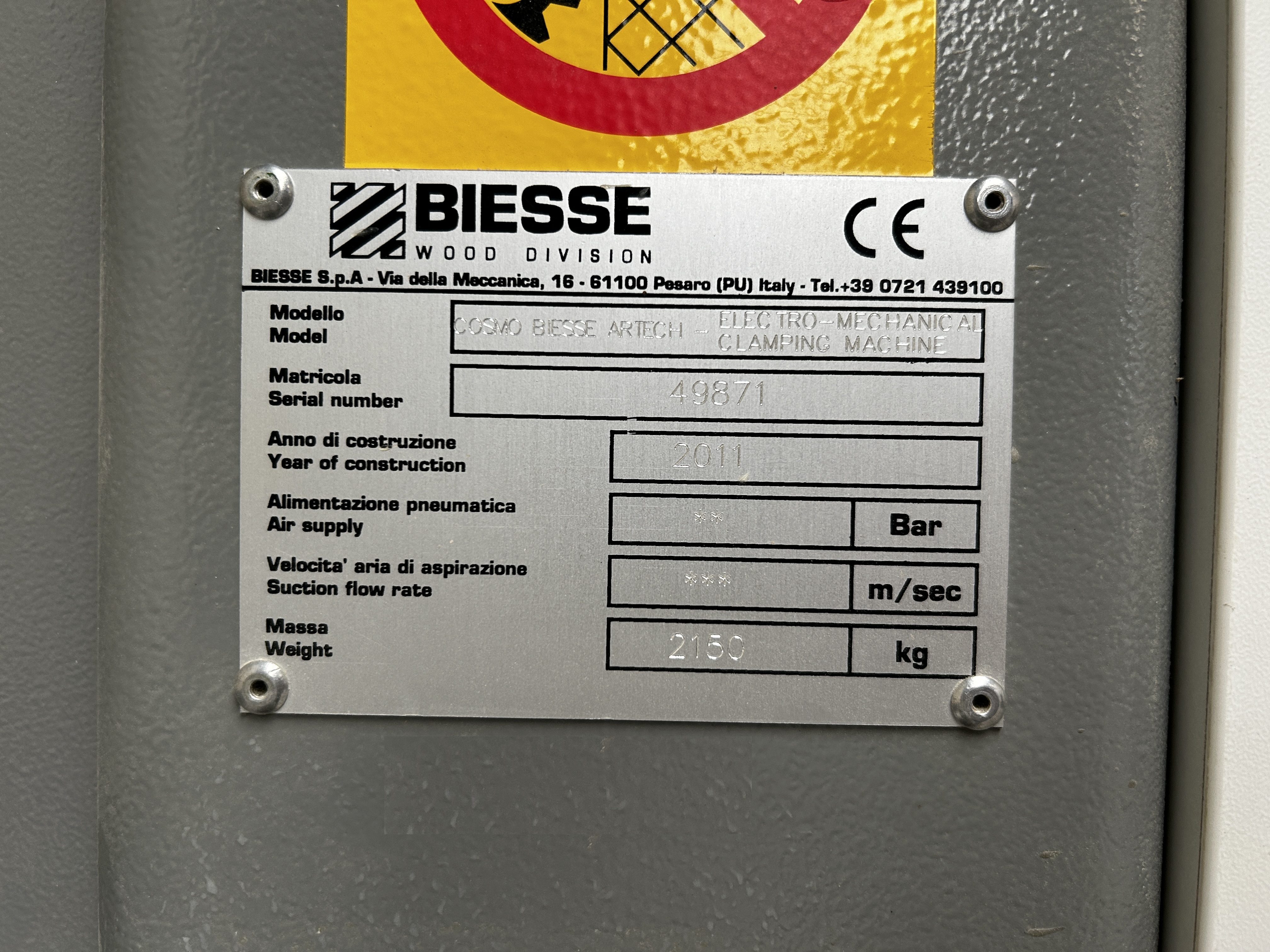 Biesse Cosmo Comil gebruikte korpuspers