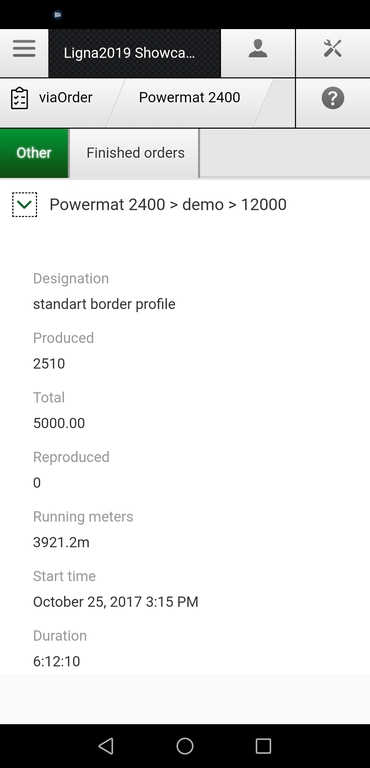 Weinig App Suite machine platform