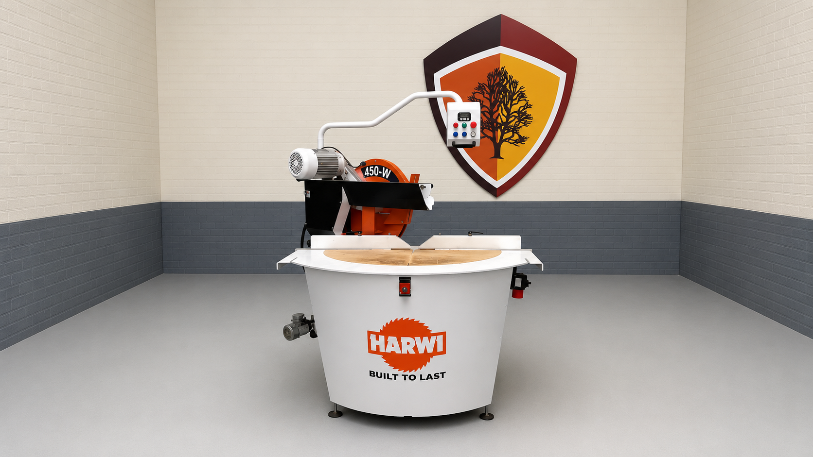 Harwi 450-W gebruikte radiaal afkortzaag