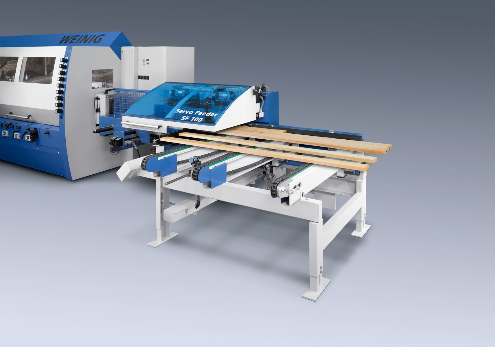 Weinig Highmech automatische invoer/uitvoer voor schaafmachine Weinig Highmech automatische invoer/uitvoer voor schaafmachine