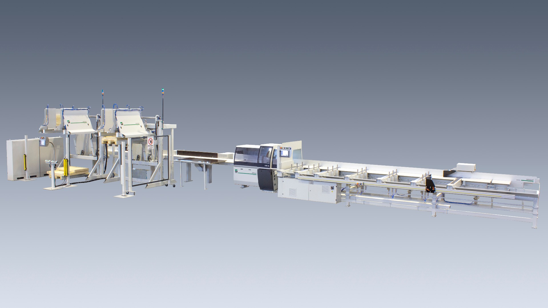 Weinig Dimter Opticut S90 Onderliggende afkortzaag Weinig Dimter Opticut S90 Onderliggende afkortzaag