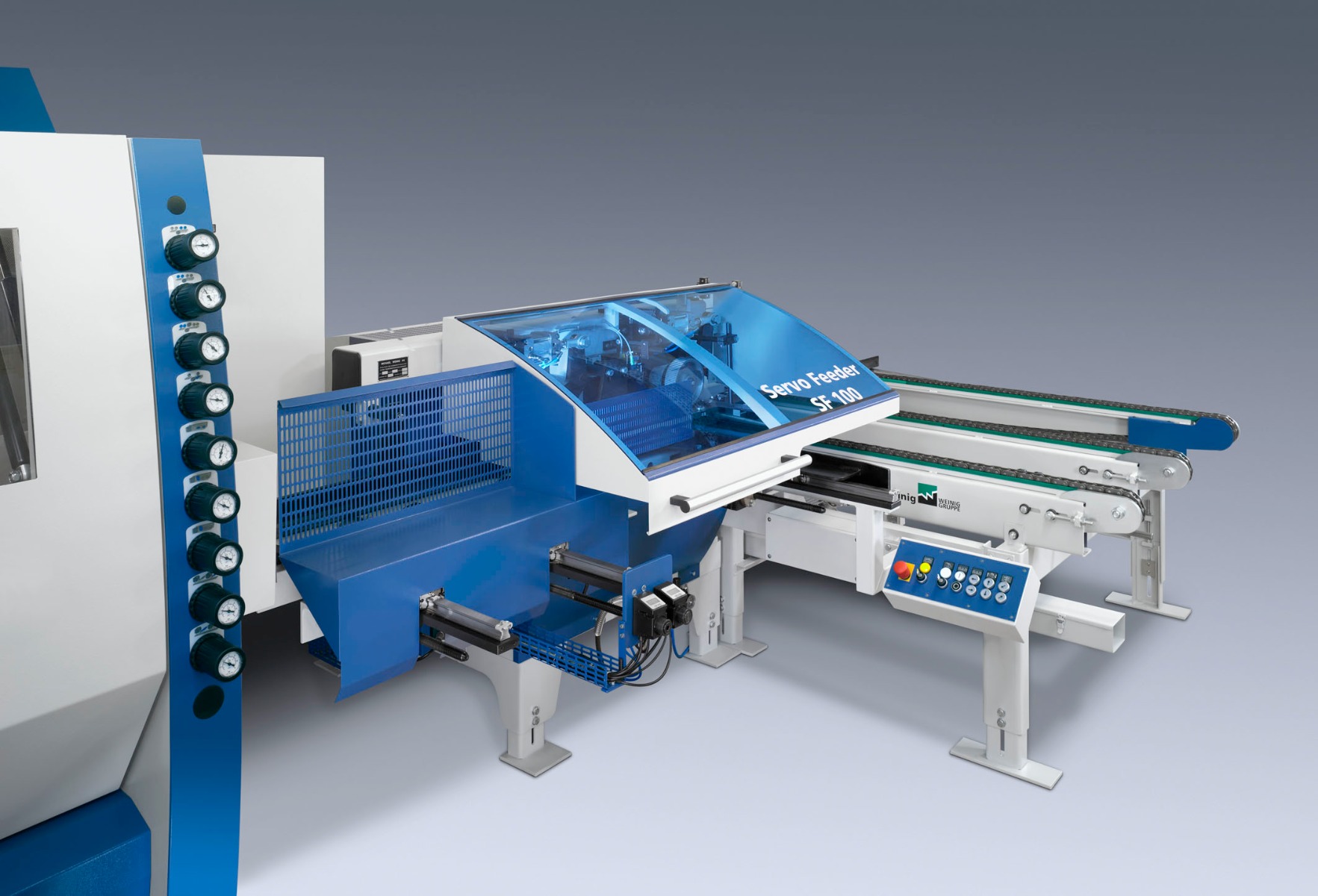 Weinig Highmech automatische invoer/uitvoer voor schaafmachine Weinig Highmech automatische invoer/uitvoer voor schaafmachine