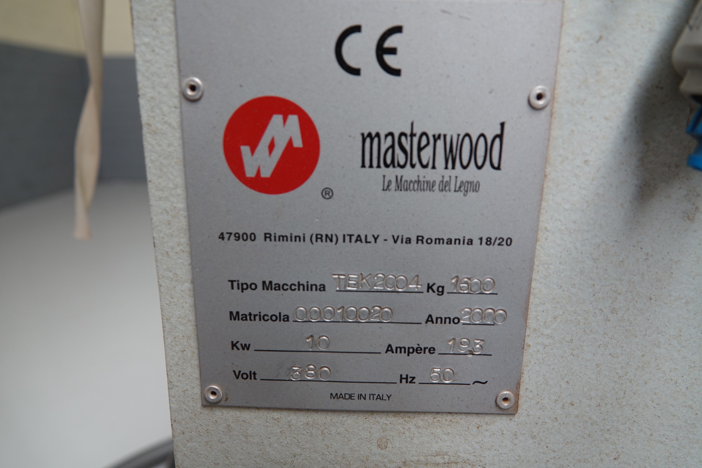 Masterwood Teknomat 2004-F gebruikte inkroosmachine