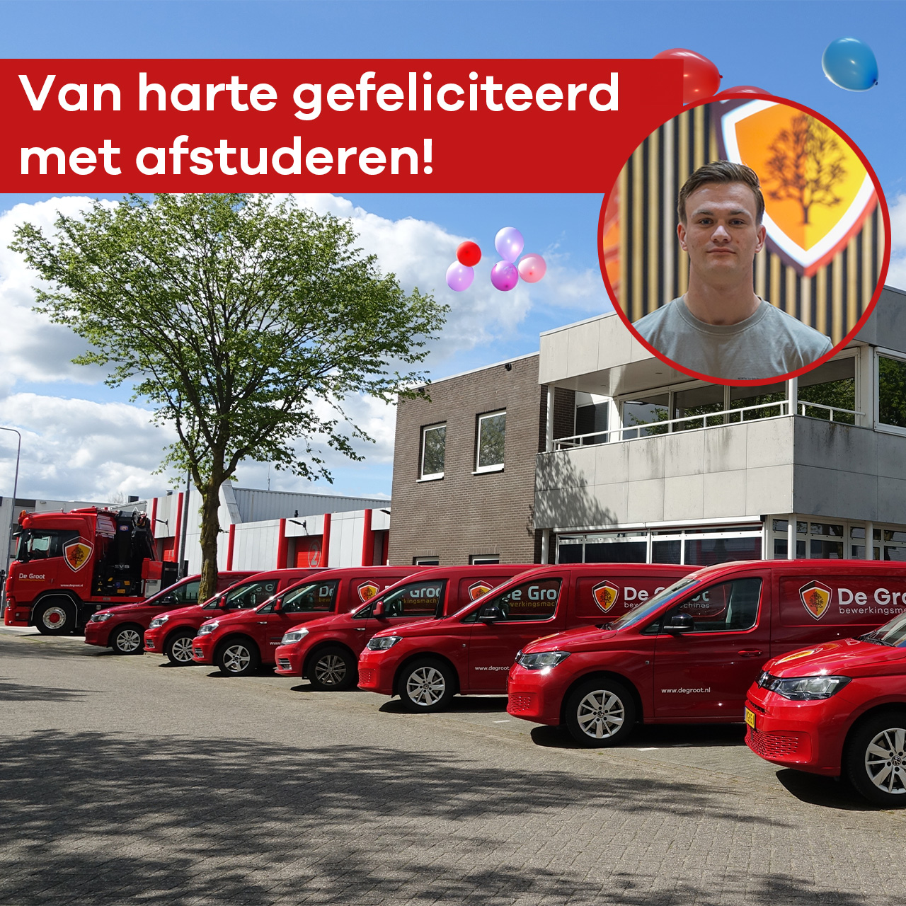 Felicitatie afstuderen Joost Rensing