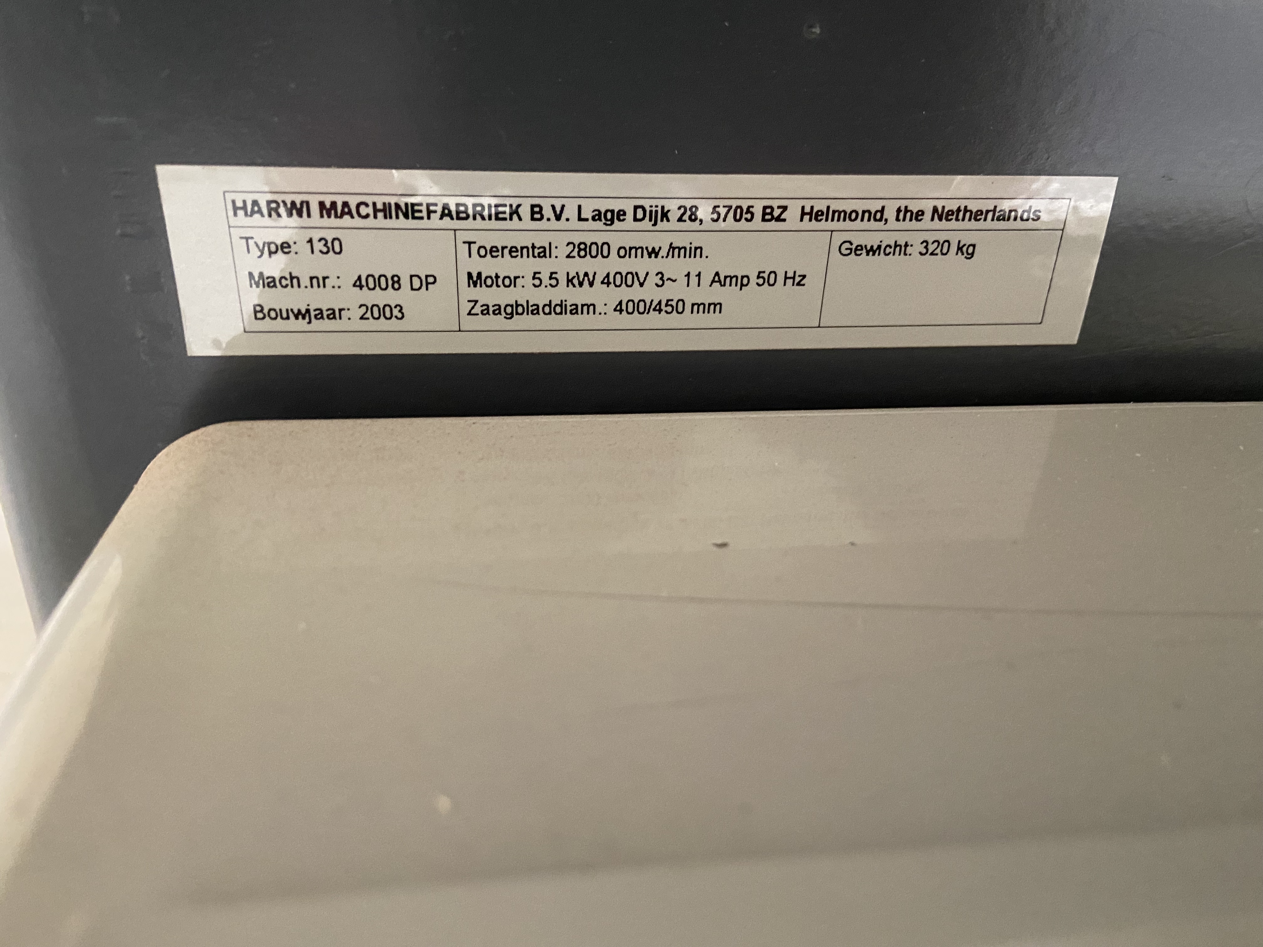 Harwi 130 gebruikte Cirkelzaagmachine